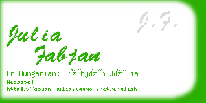 julia fabjan business card